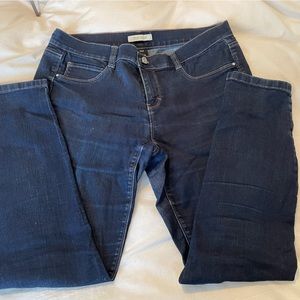 WHBM Noir Skinny ankle jeans in dark denim